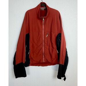 IBEX Jacket Womens M Merino Wool Nylon‎ Maroon Colorblock Full Zip USA Gorpcore